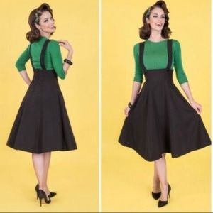 Tatyana black jumper circle suspender skirt. EUC. Size M